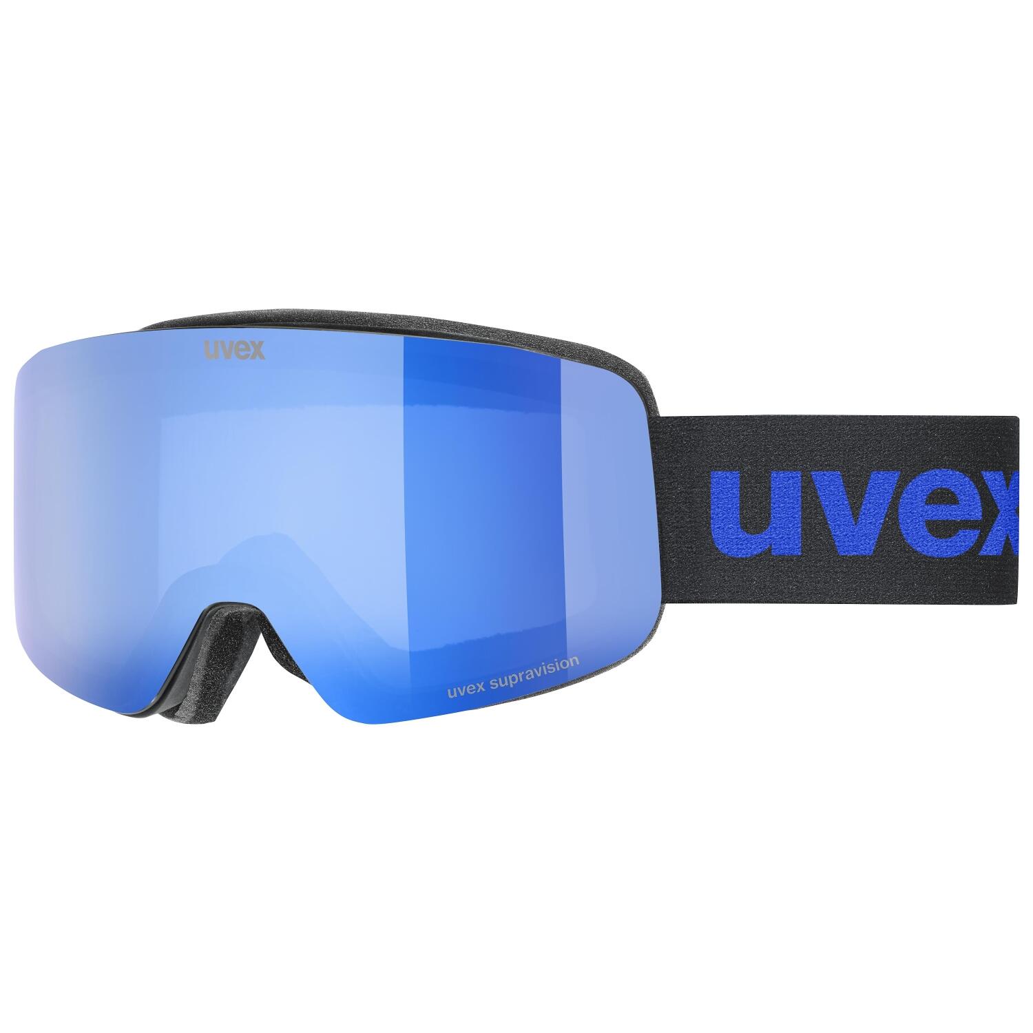 uvex pwdr FM Skibrille (4030 black matt, mirror blue/smoke clear (S2)) von uvex