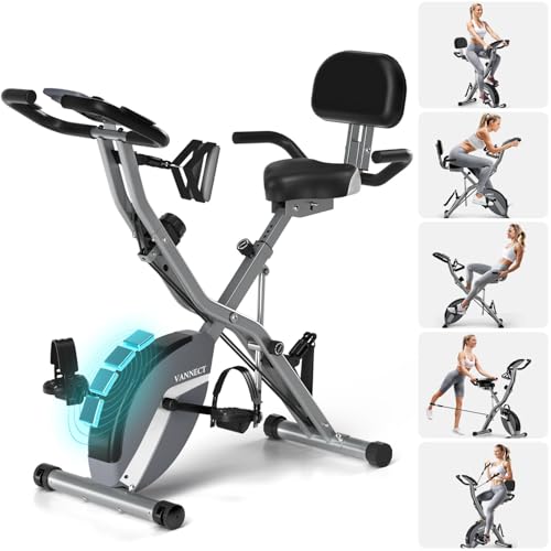 5-in-1 Heimtrainer Fahrrad Klappbar, vannect Ergometer Heimtrainer mit Widerstandsbändern & 16 Widerstandsstufen, Magnetwiderstand Einstellbar, Aerobic-Training zu Hause, LCD-Monitor, 160 kg Belastbar 5-in-1 Heimtrainer Fahrrad Klappbar, vannect Ergometer Heimtrainer mit Widerstandsbändern & 16 Widerstandsstufen, Magnetwiderstand Einstellbar, Aerobic-Training zu Hause, LCD-Monitor, 160 kg Belastbar von vannect