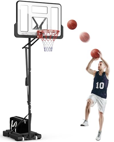 Basketballkorb Outdoor Kinder Basketball Ständer: 145-305cm EIN-Knopf-Schnellverstellung, Basketballkörbe mit 110x75cm Rückwand und Zusätzlicher Gewichtssack, für Kinder Jugendliche Erwachsene Basketballkorb Outdoor Kinder Basketball Ständer: 145-305cm EIN-Knopf-Schnellverstellung, Basketballkörbe mit 110x75cm Rückwand und Zusätzlicher Gewichtssack, für Kinder Jugendliche Erwachsene von vcloo
