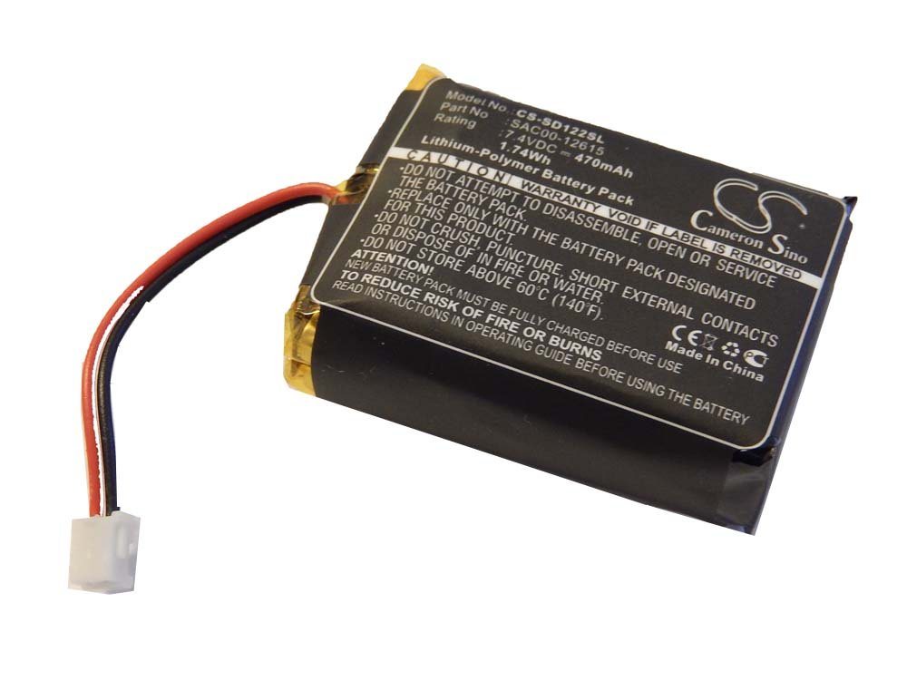 vhbw Ersatz für SAC00-12615 für Fitnesstracker / Hundehalsband (470 mAh, Akku Li-Polymer 470 mAh vhbw Ersatz für SAC00-12615 für Fitnesstracker / Hundehalsband (470 mAh, Akku Li-Polymer 470 mAh von vhbw