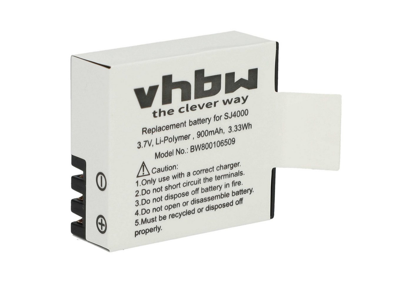 vhbw passend für Rollei Actioncam 372, 300 Plus, 330, 310, 220, 300, 510, Kamera-Akku Li-Ion 900 mAh (3,7 V) von vhbw