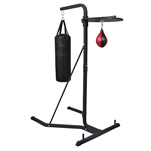 vidaXL Boxsack Stand Boxstand Box Sandsack Station Boxbirne Doppelendball Bag schawarz und rot vidaXL Boxsack Stand Boxstand Box Sandsack Station Boxbirne Doppelendball Bag schawarz und rot von vidaXL