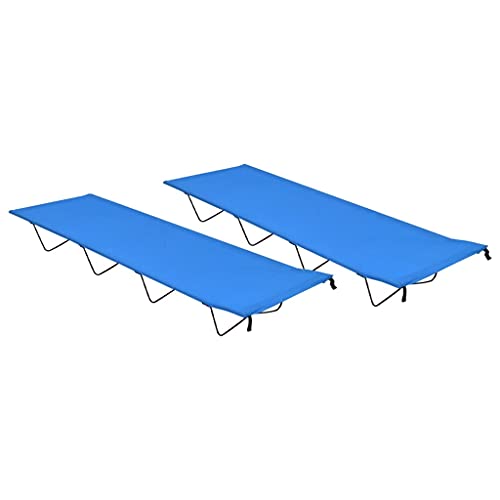 vidaXL 2X Campingbett Feldbett Campingliege Feldliege Klappbett Liege Gästebett Sonnenliege Gartenliege Strandliege 180x60x19cm Oxford-Gewebe Stahl Blau vidaXL 2X Campingbett Feldbett Campingliege Feldliege Klappbett Liege Gästebett Sonnenliege Gartenliege Strandliege 180x60x19cm Oxford-Gewebe Stahl Blau von vidaXL