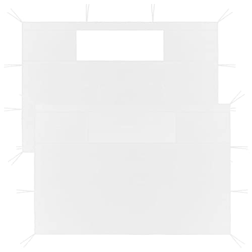 vidaXL 2X Pavillon Seitenwand mit Fenstern Seitenteil Seitenplane Seitenwände Zeltplane für Partyzelt Festzelt Gartenzelt Pergola Weiß 70g/m² vidaXL 2X Pavillon Seitenwand mit Fenstern Seitenteil Seitenplane Seitenwände Zeltplane für Partyzelt Festzelt Gartenzelt Pergola Weiß 70g/m² von vidaXL