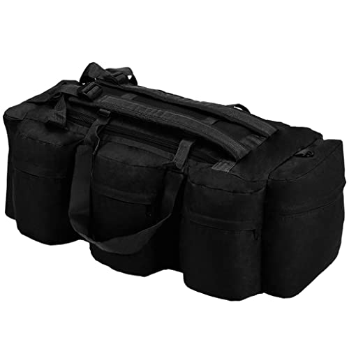 vidaXL 3-in-1 Seesack Reißfest Wasserfest Düffelbeutel Reisetasche Rucksack Schultertasche Bundeswehr Armee Army Style 90L Schwarz vidaXL 3-in-1 Seesack Reißfest Wasserfest Düffelbeutel Reisetasche Rucksack Schultertasche Bundeswehr Armee Army Style 90L Schwarz von vidaXL