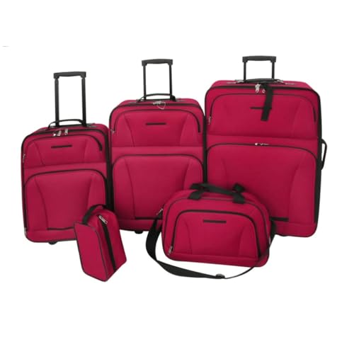 vidaXL 5X Kofferset Rot Reisekoffer Trolley Reisetasche Handgepäck Trolleyset vidaXL 5X Kofferset Rot Reisekoffer Trolley Reisetasche Handgepäck Trolleyset von vidaXL