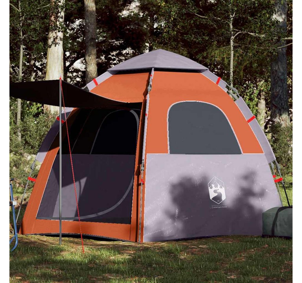 vidaXL Angelzelt, Campingzelt 4 Personen Grau und Orange Quick Release vidaXL Angelzelt, Campingzelt 4 Personen Grau und Orange Quick Release von vidaXL