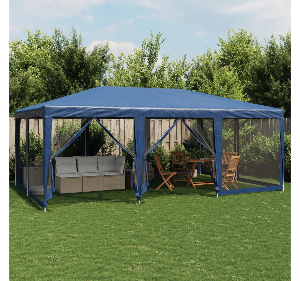 vidaXL Angelzelt, Partyzelt mit 10 Mesh-Seitenteilen Blau 6x4 m HDPE vidaXL Angelzelt, Partyzelt mit 10 Mesh-Seitenteilen Blau 6x4 m HDPE von vidaXL