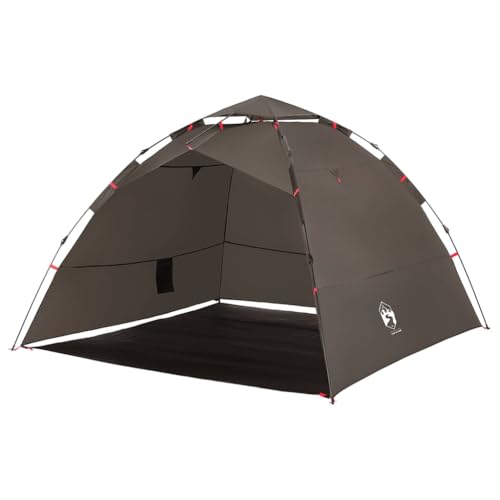 vidaXL Angelzelt 4 Personen, Karpfenzelt mit Quick-Release-System, Campingzelt mit offenem Eingang, Anglerzelt Zelt, Braun 190T Polyester vidaXL Angelzelt 4 Personen, Karpfenzelt mit Quick-Release-System, Campingzelt mit offenem Eingang, Anglerzelt Zelt, Braun 190T Polyester von vidaXL
