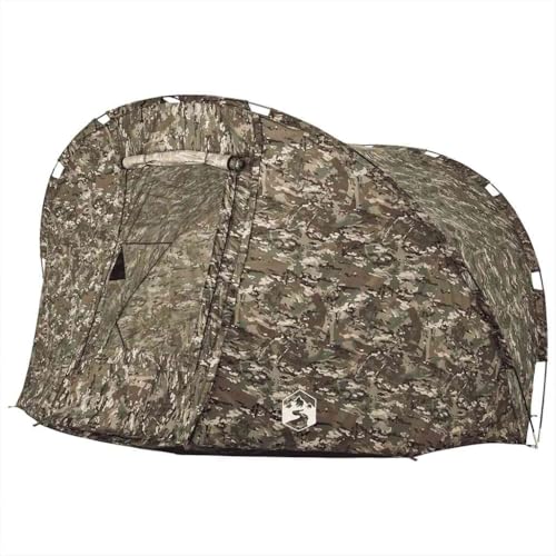 vidaXL Angelzelt 5 Personen, Karpfenzelt mit Steckverbindungssystem, Campingzelt mit Reißverschluss, Anglerzelt Zelt, Tarnmuster 190T Polyester vidaXL Angelzelt 5 Personen, Karpfenzelt mit Steckverbindungssystem, Campingzelt mit Reißverschluss, Anglerzelt Zelt, Tarnmuster 190T Polyester von vidaXL