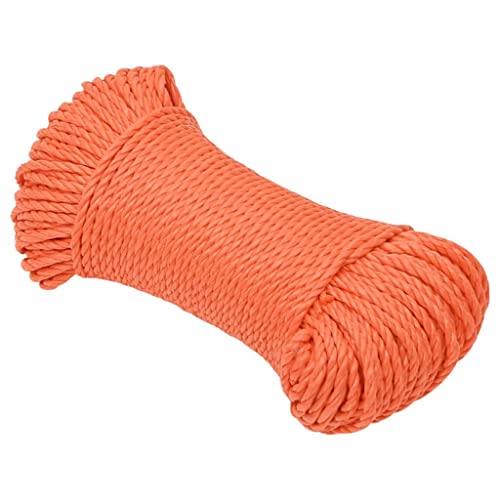 vidaXL Arbeitsseil Bodenarbeitsseil Arbeitsleine Mehrzweckleine Seil Bootsleine Allzweckseil Schnur Tau Leine Gedreht Orange 6mm 25m Polypropylen vidaXL Arbeitsseil Bodenarbeitsseil Arbeitsleine Mehrzweckleine Seil Bootsleine Allzweckseil Schnur Tau Leine Gedreht Orange 6mm 25m Polypropylen von vidaXL