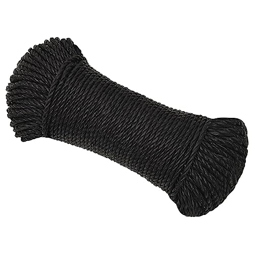 vidaXL Arbeitsseil Bodenarbeitsseil Arbeitsleine Mehrzweckleine Seil Bootsleine Allzweckseil Schnur Tau Leine Gedreht Schwarz 6mm 50m Polypropylen vidaXL Arbeitsseil Bodenarbeitsseil Arbeitsleine Mehrzweckleine Seil Bootsleine Allzweckseil Schnur Tau Leine Gedreht Schwarz 6mm 50m Polypropylen von vidaXL