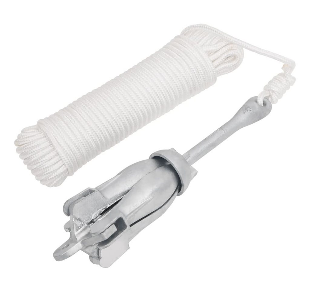 vidaXL Befestigungsanker, Klappanker mit Seil Silber 6 kg feuerverzinktes Gusseisen vidaXL Befestigungsanker, Klappanker mit Seil Silber 6 kg feuerverzinktes Gusseisen von vidaXL