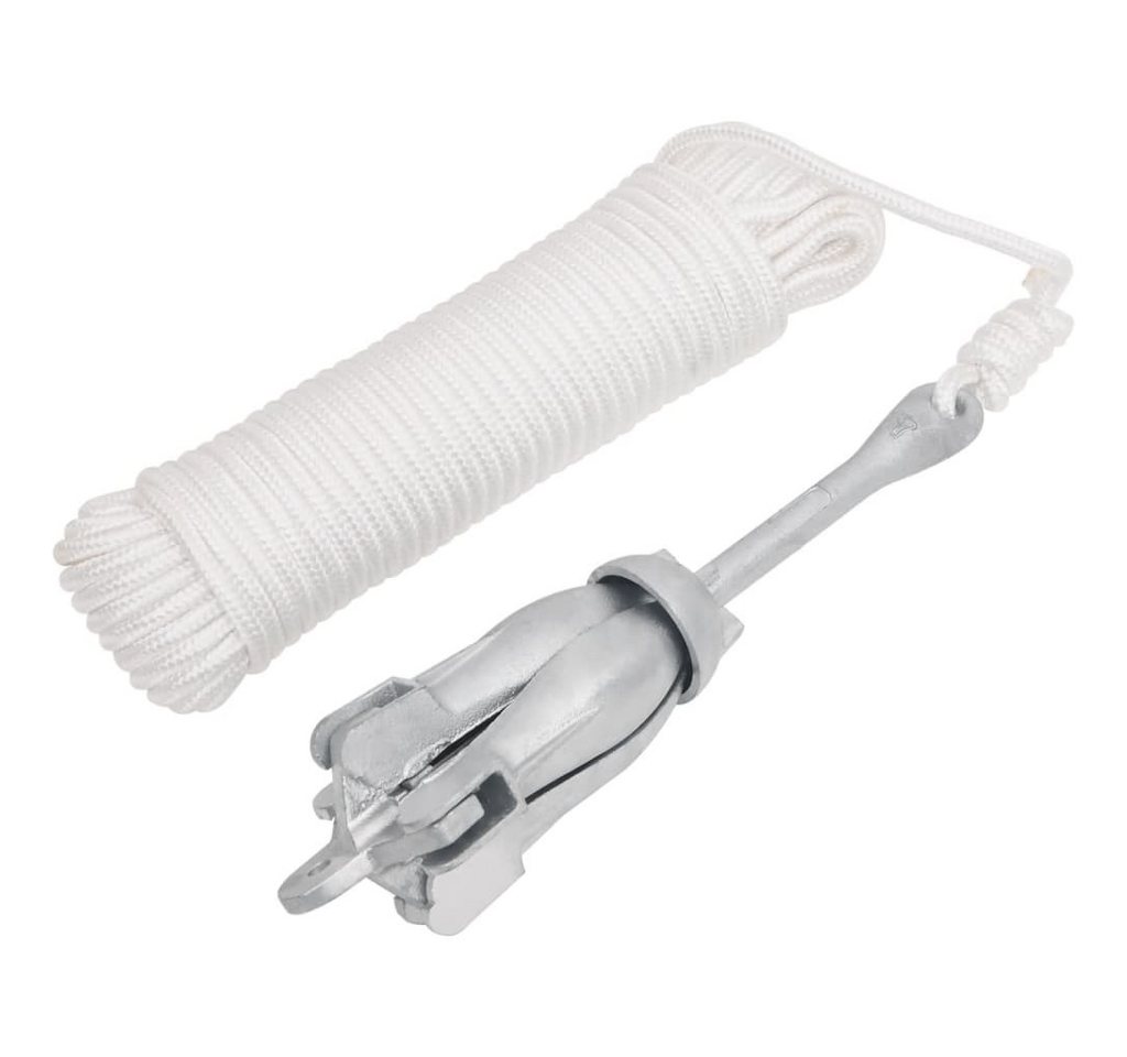 vidaXL Befestigungsanker, Klappanker mit Seil Silbern 2,5 kg Temperguss vidaXL Befestigungsanker, Klappanker mit Seil Silbern 2,5 kg Temperguss von vidaXL