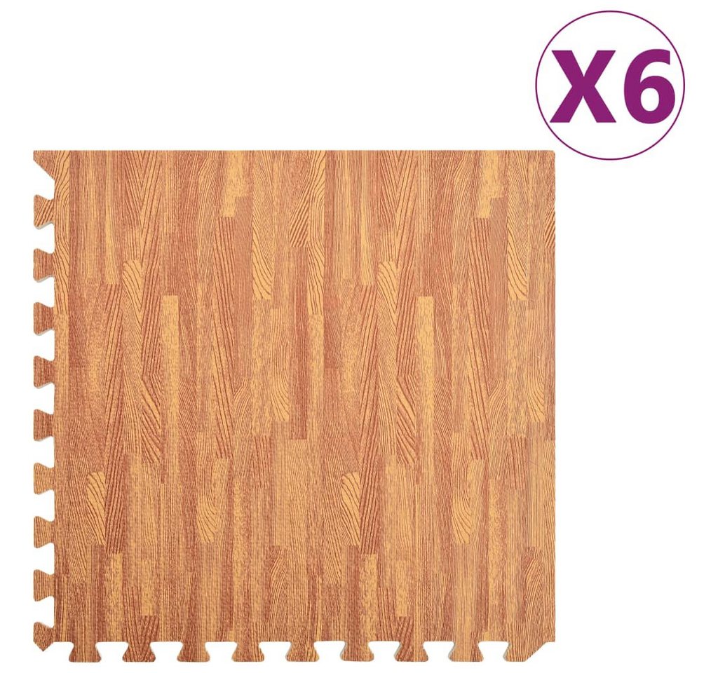 vidaXL Bodenmatte Bodenmatten 6 Stk. Holzmaserung 2,16 m² EVA-Schaumstoff von vidaXL