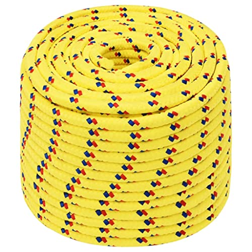 vidaXL Bootsseil Ankerleine Festmacher Tauwerk PP Leine Seil Tau Polypropylenseil Geflochten Flechtleine Gelb 14mm 100m Polypropylen vidaXL Bootsseil Ankerleine Festmacher Tauwerk PP Leine Seil Tau Polypropylenseil Geflochten Flechtleine Gelb 14mm 100m Polypropylen von vidaXL