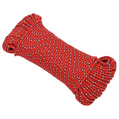 vidaXL Bootsseil Ankerleine Festmacher Tauwerk PP Leine Seil Tau Polypropylenseil Geflochten Flechtleine Rot 4mm 100m Polypropylen vidaXL Bootsseil Ankerleine Festmacher Tauwerk PP Leine Seil Tau Polypropylenseil Geflochten Flechtleine Rot 4mm 100m Polypropylen von vidaXL