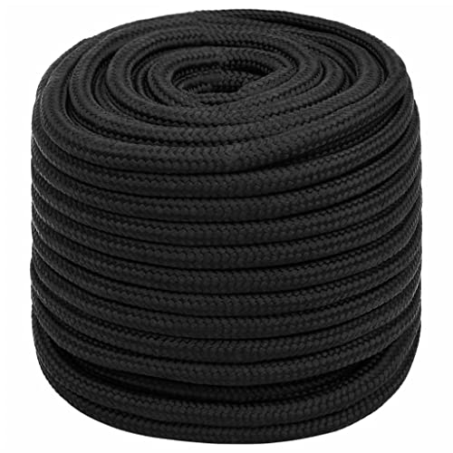 vidaXL Bootsseil Ankerleine Festmacher Tauwerk PP Leine Seil Tau Polypropylenseil Geflochten Flechtleine Schwarz 16mm 50m Polypropylen vidaXL Bootsseil Ankerleine Festmacher Tauwerk PP Leine Seil Tau Polypropylenseil Geflochten Flechtleine Schwarz 16mm 50m Polypropylen von vidaXL