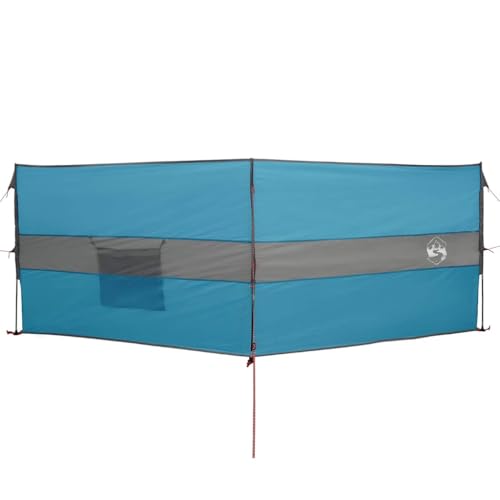 vidaXL Camping-Windschutz Blau 344x120 cm Wasserdicht, Windschutz für Camping, Wohnwagen Windschutz, Zelt Windschutz, Windschutz für Wohnwagen von vidaXL