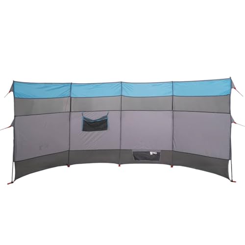 vidaXL Camping Windschutz, Sichtschutz mit Steckverbindungssystem, Sonnenschutz mit Netzfenster, Strandwindschutz, Blau 185T Polyester vidaXL Camping Windschutz, Sichtschutz mit Steckverbindungssystem, Sonnenschutz mit Netzfenster, Strandwindschutz, Blau 185T Polyester von vidaXL