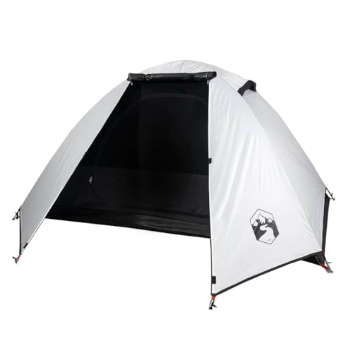 vidaXL Kuppelzelt, Campingzelt für 2 Personen Wasserdicht, Outdoor Zelt mit Abnehmbarem Überzelt Insektenschutz, Trekkingzelt Leicht Tragbar, Weiß Dunkel vidaXL Kuppelzelt, Campingzelt für 2 Personen Wasserdicht, Outdoor Zelt mit Abnehmbarem Überzelt Insektenschutz, Trekkingzelt Leicht Tragbar, Weiß Dunkel von vidaXL