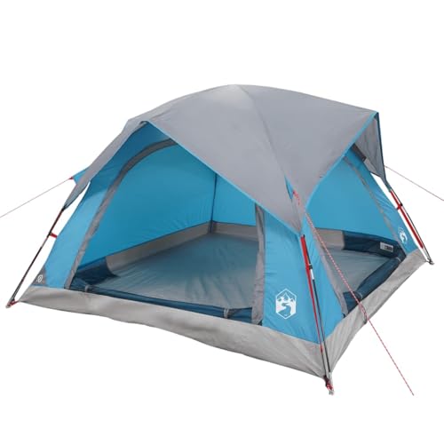 vidaXL Campingzelt 4 Personen Blau Wasserdicht von vidaXL