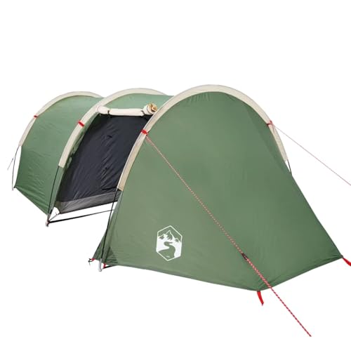vidaXL Tunnelzelt, Campingzelt für 4 Personen Wasserdicht, Outdoor Zelt mit Abnehmbarem Überzelt Insektenschutz, Familienzelt Leicht Tragbar, Grün vidaXL Tunnelzelt, Campingzelt für 4 Personen Wasserdicht, Outdoor Zelt mit Abnehmbarem Überzelt Insektenschutz, Familienzelt Leicht Tragbar, Grün von vidaXL