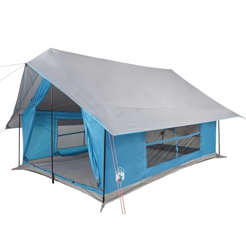 vidaXL Campingzelt 5 Personen, Wurfzelt mit Steckverbindungssystem, Familienzelt mit Netzwände E-Anschluss, Gruppenzelt, Blau 185T Polyester vidaXL Campingzelt 5 Personen, Wurfzelt mit Steckverbindungssystem, Familienzelt mit Netzwände E-Anschluss, Gruppenzelt, Blau 185T Polyester von vidaXL
