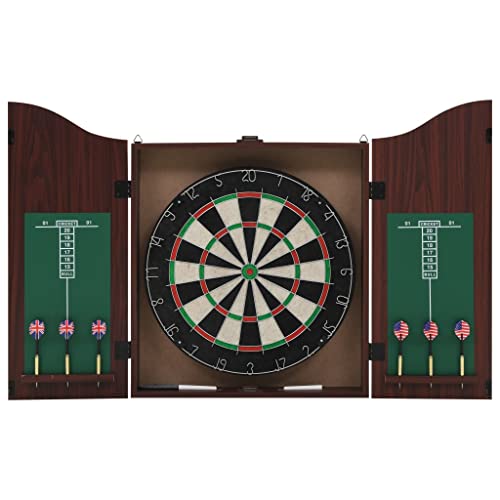 vidaXL Dartscheibe Schrank 6 Dartpfeilen Dartboard Dart Dartspiel Steeldart von vidaXL