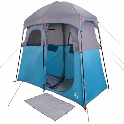vidaXL Duschzelt, Umkleidezelt 2 Personen Wasserdicht, WC Toilettenzelt mit Abnehmbarem Überzelt, Lagerzelt Beistellzelt Tragbar Camping, Blau vidaXL Duschzelt, Umkleidezelt 2 Personen Wasserdicht, WC Toilettenzelt mit Abnehmbarem Überzelt, Lagerzelt Beistellzelt Tragbar Camping, Blau von vidaXL