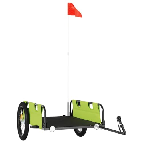 vidaXL Fahrradanhänger, Anhänger für Fahrrad, Lastenanhänger mit Reflektoren Flagge, Transportanhänger Radanhänger, Grün Oxford-Gewebe Eisen vidaXL Fahrradanhänger, Anhänger für Fahrrad, Lastenanhänger mit Reflektoren Flagge, Transportanhänger Radanhänger, Grün Oxford-Gewebe Eisen von vidaXL