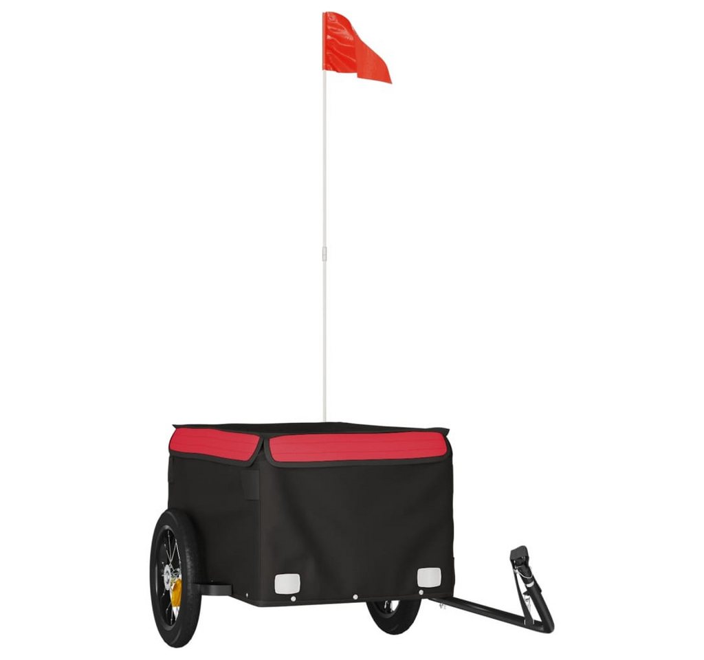 vidaXL Fahrradkinderanhänger, Fahrradanhänger Schwarz und Rot 30 kg Eisen vidaXL Fahrradkinderanhänger, Fahrradanhänger Schwarz und Rot 30 kg Eisen von vidaXL