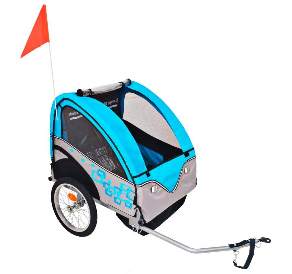 vidaXL Fahrradlastenanhänger Fahrradanhänger Grau und Blau 30 kg vidaXL Fahrradlastenanhänger Fahrradanhänger Grau und Blau 30 kg von vidaXL