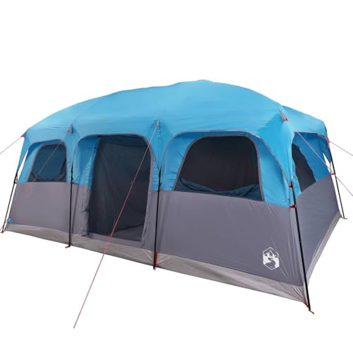 vidaXL Familienzelt, Campingzelt für 9 Personen, Gruppenzelt mit Abnehmbarem Überzelt, Outdoor Zelt Trekkingzelt Leicht Tragbar, Blau Wasserdicht vidaXL Familienzelt, Campingzelt für 9 Personen, Gruppenzelt mit Abnehmbarem Überzelt, Outdoor Zelt Trekkingzelt Leicht Tragbar, Blau Wasserdicht von vidaXL