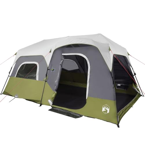 vidaXL Familienzelt, Campingzelt mit LED, Gruppenzelt für 9 Personen Quick Release, Outdoor Zelt mit Abnehmbarem Überzelt, Hellblau vidaXL Familienzelt, Campingzelt mit LED, Gruppenzelt für 9 Personen Quick Release, Outdoor Zelt mit Abnehmbarem Überzelt, Hellblau von vidaXL