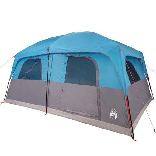 vidaXL Familienzelt für 10 Personen, Campingzelt mit Netzwände, Wasserdicht Gartenzelt mit 2 E-Anschlüssen, Wanderzelt, Blau 185T Polyester vidaXL Familienzelt für 10 Personen, Campingzelt mit Netzwände, Wasserdicht Gartenzelt mit 2 E-Anschlüssen, Wanderzelt, Blau 185T Polyester von vidaXL