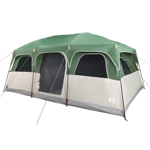 vidaXL Familienzelt, Campingzelt für 9 Personen, Gruppenzelt mit Abnehmbarem Überzelt, Outdoor Zelt Trekkingzelt Leicht Tragbar, Grün Wasserdicht vidaXL Familienzelt, Campingzelt für 9 Personen, Gruppenzelt mit Abnehmbarem Überzelt, Outdoor Zelt Trekkingzelt Leicht Tragbar, Grün Wasserdicht von vidaXL