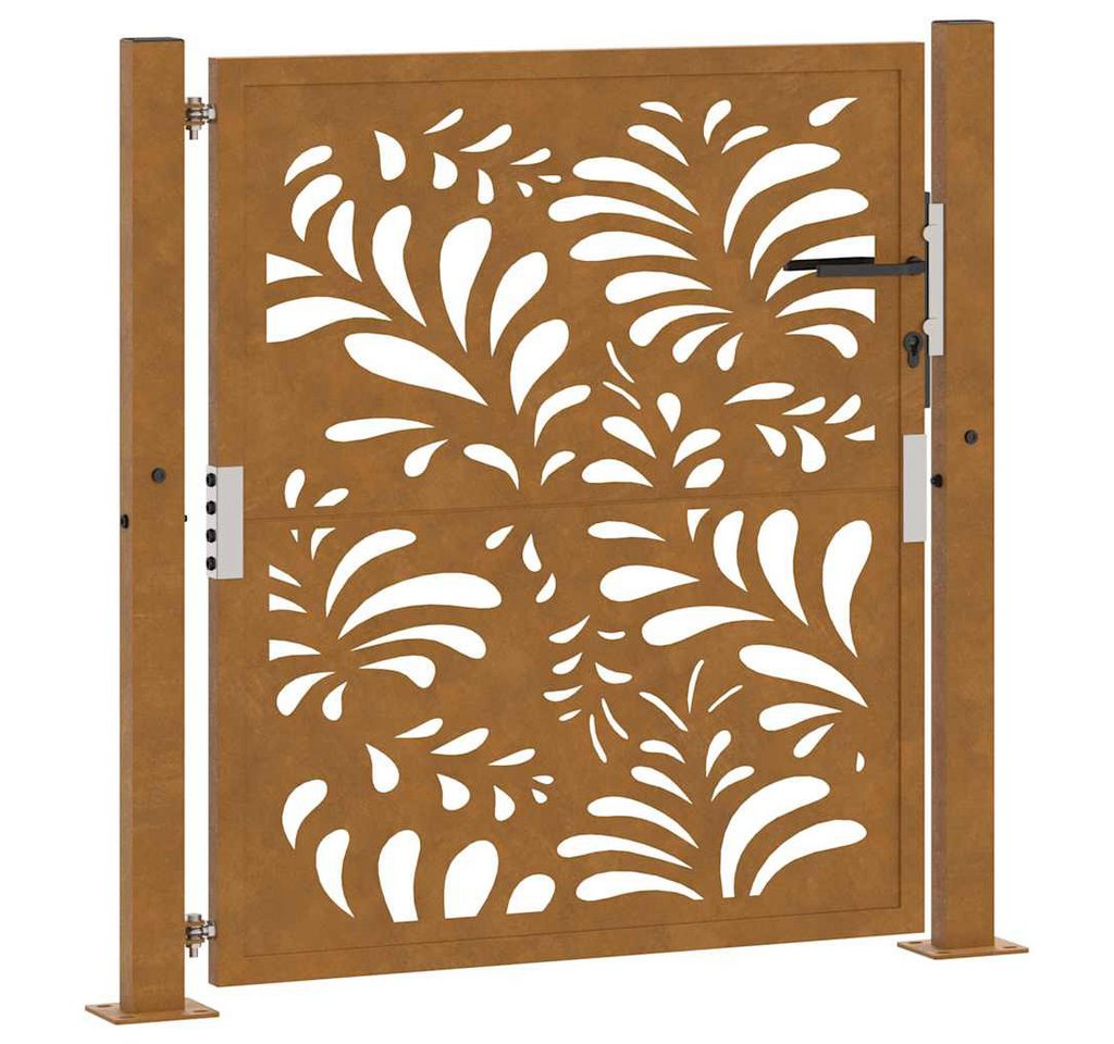 vidaXL Gartentor Gartentor 105x105 cm Wetterfester Stahl Wellen-Design vidaXL Gartentor Gartentor 105x105 cm Wetterfester Stahl Wellen-Design von vidaXL