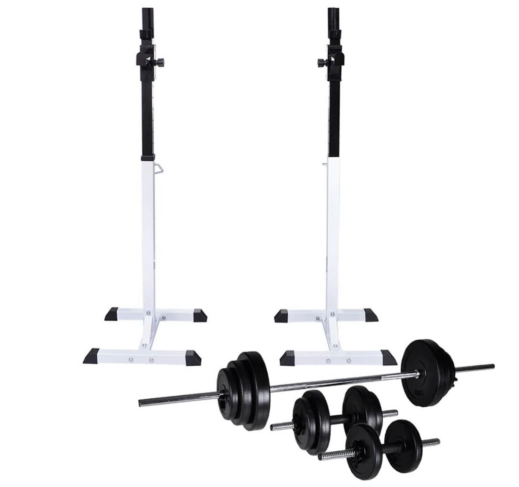 vidaXL Hantelbank Kniebeugen-/Langhantelständer mit Hantelset 30,5 kg vidaXL Hantelbank Kniebeugen-/Langhantelständer mit Hantelset 30,5 kg von vidaXL