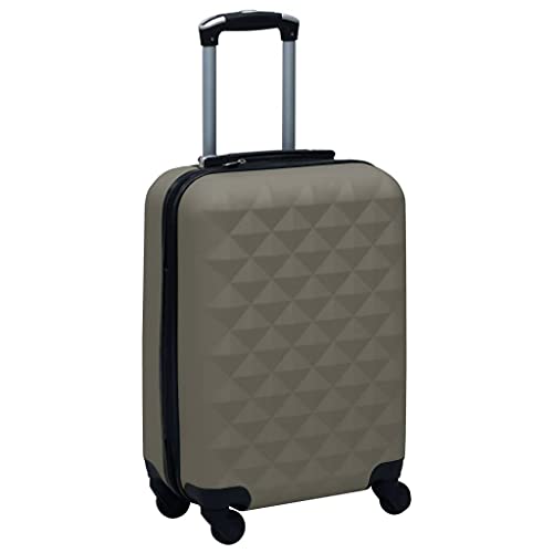 vidaXL Hartschale Trolley mit 4 360-Grad-Rollen Sicherheitsschloss Hartschalenkoffer Reisekoffer Koffer Handgepäck Bordgepäck Anthrazit ABS von vidaXL