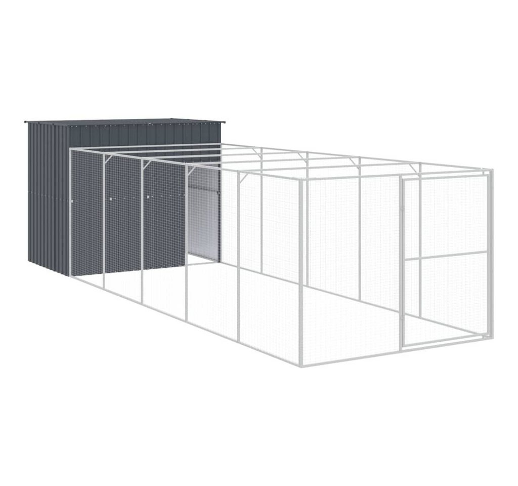 vidaXL Hundehütte, Hundehaus mit Auslauf Anthrazit 214x661x181cm Verzinkter Stahl vidaXL Hundehütte, Hundehaus mit Auslauf Anthrazit 214x661x181cm Verzinkter Stahl von vidaXL