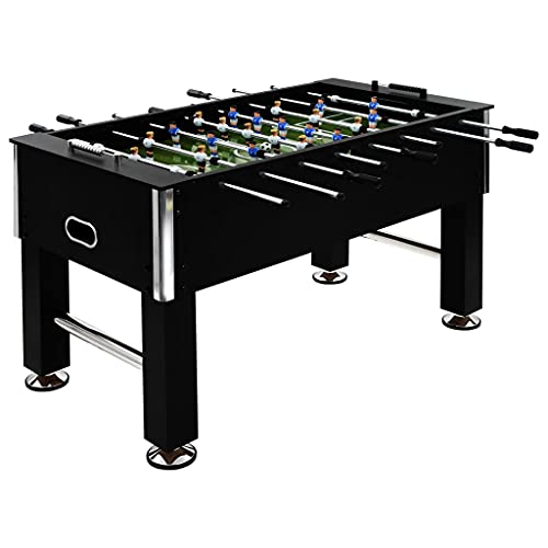 vidaXL Kickertisch 60kg Stahl Schwarz Tischkicker Tischfußball Fussballtisch von vidaXL