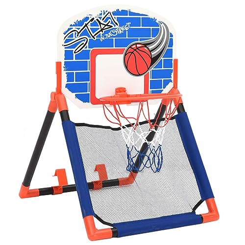 vidaXL Kinder Basketball Set Multifunktional für Boden Wand Tür Mini Basketballkorb Miniboard Basketballnetz mit Ball Kinderspielzeug von vidaXL