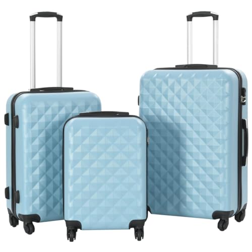 vidaXL Kofferset 3-TLG. Hartschalenkoffer Handgepäck Koffer Rollkoffer Reisekoffer Hartschale Trolley Set Business Reise Blau ABS 4 Rollen S M L vidaXL Kofferset 3-TLG. Hartschalenkoffer Handgepäck Koffer Rollkoffer Reisekoffer Hartschale Trolley Set Business Reise Blau ABS 4 Rollen S M L von vidaXL