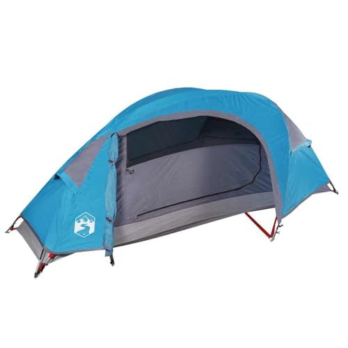 vidaXL Kuppel Campingzelt 1 Person, Kuppelzelt mit Netzwände, Wasserdicht Wurfzelt mit abnehmbarem Überzelt, Blau 185T Polyester vidaXL Kuppel Campingzelt 1 Person, Kuppelzelt mit Netzwände, Wasserdicht Wurfzelt mit abnehmbarem Überzelt, Blau 185T Polyester von vidaXL