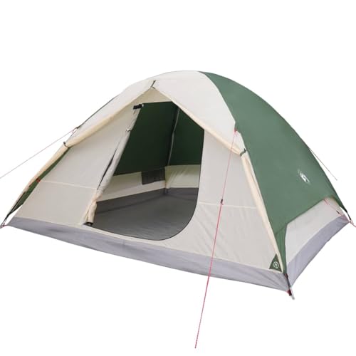 vidaXL Kuppelzelt, Campingzelt für 6 Personen Wasserdicht, Outdoor Zelt mit Abnehmbarem Überzelt Insektenschutz, Trekkingzelt Leicht Tragbar, Grün vidaXL Kuppelzelt, Campingzelt für 6 Personen Wasserdicht, Outdoor Zelt mit Abnehmbarem Überzelt Insektenschutz, Trekkingzelt Leicht Tragbar, Grün von vidaXL