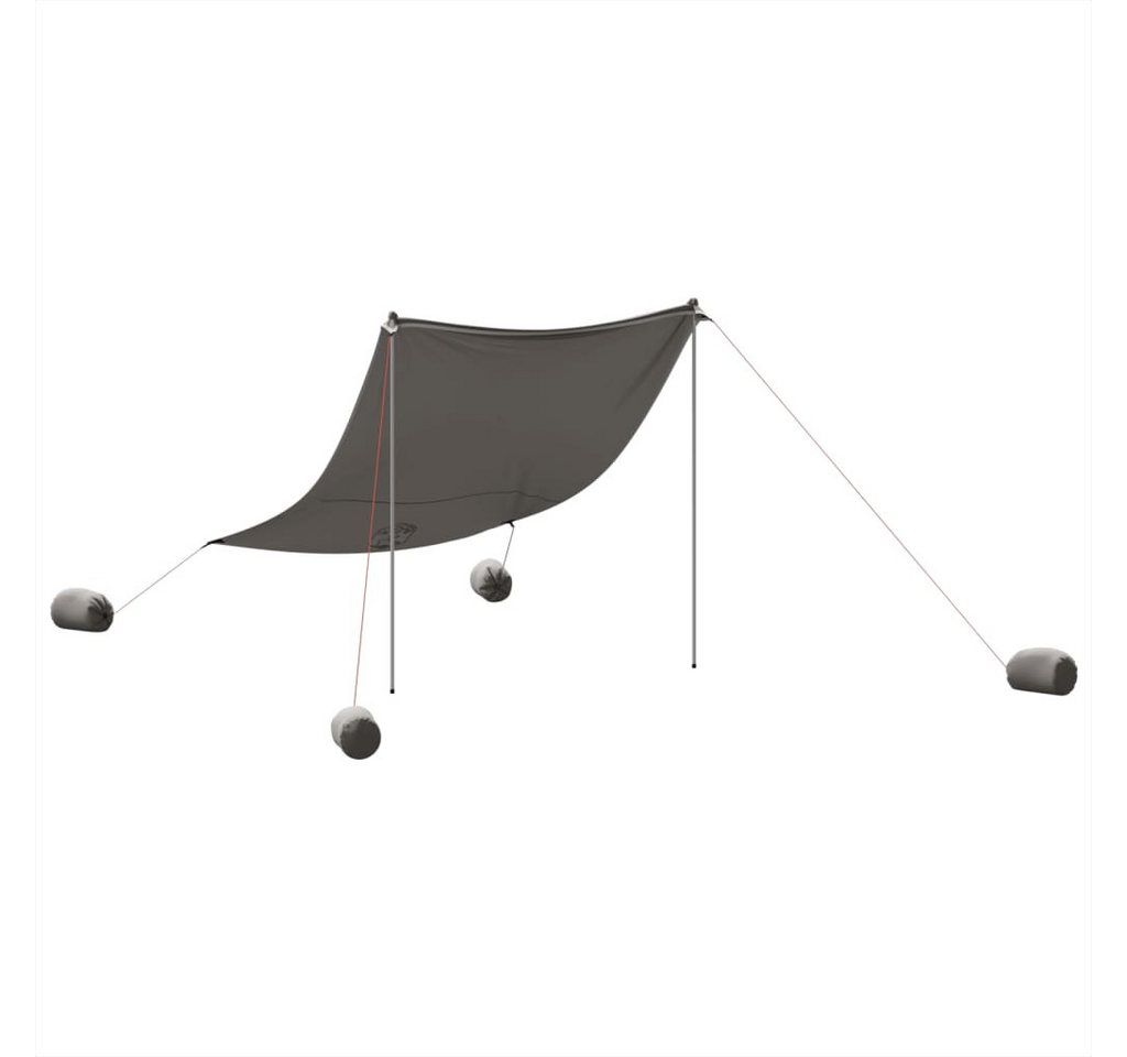 vidaXL Kuppelzelt Strand-Schattenzelt mit Sandsäcken Grau 214x236 cm, (1 tlg) von vidaXL