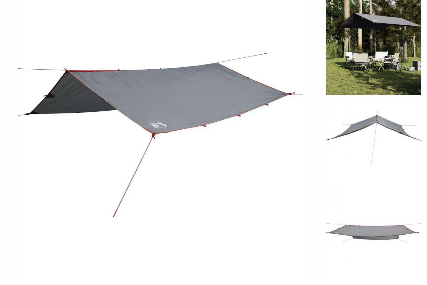 vidaXL Kuppelzelt Tarp Grau und Orange 300x294 cm Wasserdicht Camping Zelten Outdoor von vidaXL