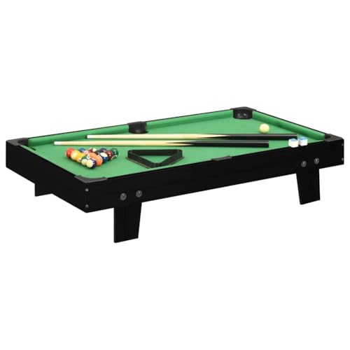 vidaXL Mini Billardtisch 3-Fuß mit Dreieck Billardkugelset Billiardqueue Kreide Pool Billiard Billard Billiardtisch 92x52x19cm Schwarz Grün vidaXL Mini Billardtisch 3-Fuß mit Dreieck Billardkugelset Billiardqueue Kreide Pool Billiard Billard Billiardtisch 92x52x19cm Schwarz Grün von vidaXL