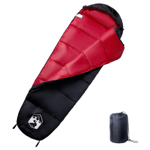 vidaXL Mumienschlafsack, Schlafsack für Erwachsene, Leichtschlafsack für Camping Trekking Reisen Outdoor, Deckenschlafsack für 3 Jahreszeiten von vidaXL